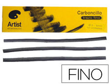 Carboncillo artist fino 3-4 mm caja de 10 unidades