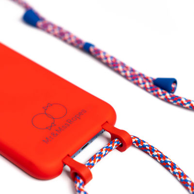 Carcasas con cuerda para Iphone, Samsung, Xiaomi, Huawei MMROPES (Total Red)