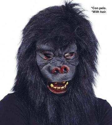 Careta de gorila con pelo