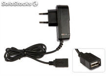 Cargador/adaptador ca/cc 5 v, 750 mA. Conmutado y estabilizado. Fonestar ad-5U