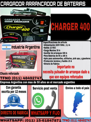 Cargador Arrancador de Baterias Asesoramiento te:( 011) 156184-7871 - Foto 3