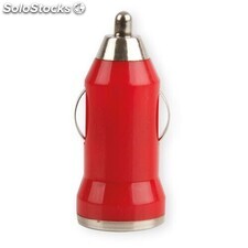 Cargador coche usb rojo