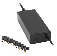 Cargador de Portátil 70W Automático 9 Conectores Voltaje 18.5-20V 1 USB
