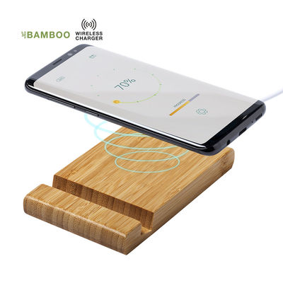 Cargador inalámbrico bambú - Foto 2