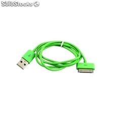 Cargador usb cable iphone Verde