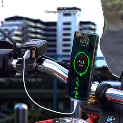 Cargador USB dual para motocicleta / pantalla digital con voltaje - Foto 2