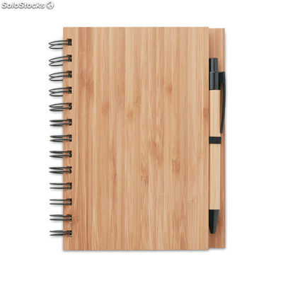 Carnet et stylo en bambou bois MIMO9435-40