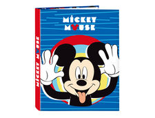Carpeta carton folio 4 anillas mixtas mickey mouse &quot;me time&quot; 265X40X330 mm