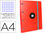 Carpeta con recambio liderpapel antartik a4 cuadro 5 mm forrada 4 anillas 25mm - 1