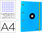 Carpeta con recambio liderpapel antartik a4 cuadro 5 mm forrada 4 anillas 25mm - 1