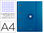 Carpeta con recambio liderpapel antartik a4 cuadro 5 mm forrada 4 anillas 40mm - 1