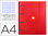 Carpeta con recambio liderpapel antartik a4 cuadro 5 mm forrada 4 anillas 40mm - 1