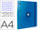 Carpeta con recambio liderpapel antartik a4 cuadro 5mm forrada 4 anillas 25mm - 1