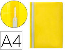 Carpeta dossier fastener plastico q-connect din A4 amarilla