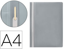 Carpeta dossier fastener plastico q-connect din A4 gris
