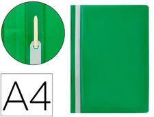Carpeta dossier fastener plastico q-connect din A4 verde