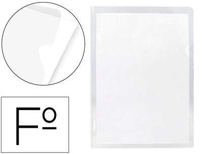 Carpeta dossier uñero plastico q-connect 180 mc folio transparente