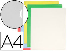 Carpeta dossier uñero plastico q-connect din A4 120 micras colores surtidos caja