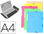 Carpeta goma exacompta din a4 3 solapas cartulina ilustrada colores pastel - 1