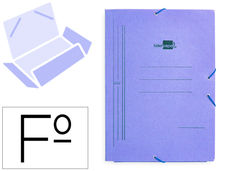 Carpeta goma liderpapel carton azul solapas folio -pack de 5
