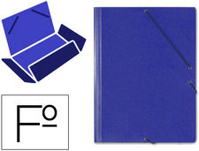 Carpeta gomas solapas carton saro tamaño folio azul