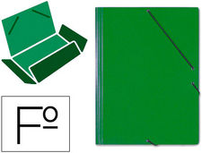 Carpeta gomas solapas carton saro tamaño folio verde
