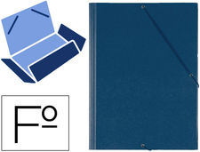 Carpeta gomas solapas plastico saro folio azul