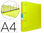 Carpeta liderpapel 4 anillas mixtas 40 mm polipropileno din a4 amarillo fluor - 1