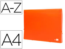 Carpeta liderpapel clasificador fuelle polipropileno din A4 naranja fluor opaco