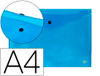 Carpeta liderpapel dossier broche 34042 polipropileno din a4 azul transparente