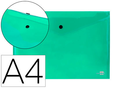 Carpeta liderpapel dossier broche 34043 polipropileno din A4 verde transparente