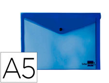 Carpeta liderpapel dossier broche 34352 polipropileno din A5 azul transparente