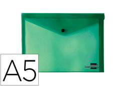 Carpeta liderpapel dossier broche 34353 polipropileno din A5 verde transparente