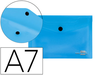 Carpeta liderpapel dossier broche 44222 polipropileno din A7 azul translucido