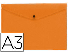 Carpeta liderpapel dossier broche 44241 polipropileno din A3 naranja serie