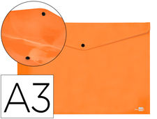 Carpeta liderpapel dossier broche 44241 polipropileno din a3 naranja serie