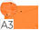 Carpeta liderpapel dossier broche 44241 polipropileno din a3 naranja serie - 1