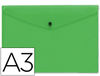 Carpeta liderpapel dossier broche 44243 polipropileno din A3 verde translucido