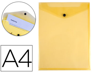 Carpeta liderpapel dossier broche polipropileno din a4 formato vertical amarilla