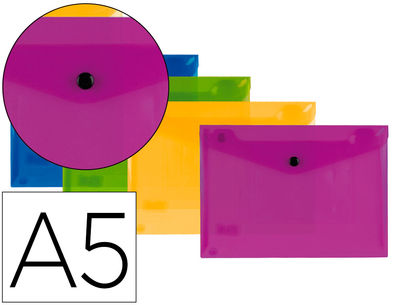 Carpeta liderpapel dossier broche polipropileno din a5 pack de 4 colores