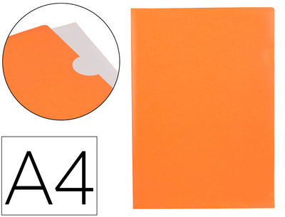 Carpeta liderpapel dossier uñero polipropileno din A4 naranja fluor opaco 20