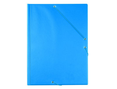 Carpeta liderpapel gomas folio 3 solapas carton forrado pvc azul - Foto 2