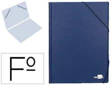 Carpeta liderpapel gomas folio sencilla pvc azul