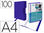 Carpeta liderpapel personaliza 37862 100 fundas polipropilenodin a4 azul con - 1