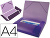 Carpeta liderpapel portadocumentos 36856 polipropileno din a4 violeta serie