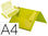 Carpeta liderpapel portadocumentos gomas polipropileno din a4 amarillo fluor - 1