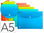 Carpeta oxford urban dossier broche polipropileno din a5 pack de 5 colores - 1