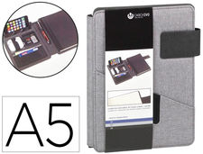 Carpeta portafolios carchivo venture din a5 con cuaderno y soporte smartphone