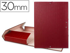 Carpeta proyectos liderpapel folio lomo 30MM carton forrado roja