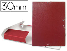 Carpeta proyectos liderpapel folio lomo 30MM carton gofrado roja